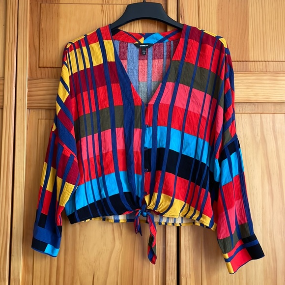Express Tops - Express Striped Blouse